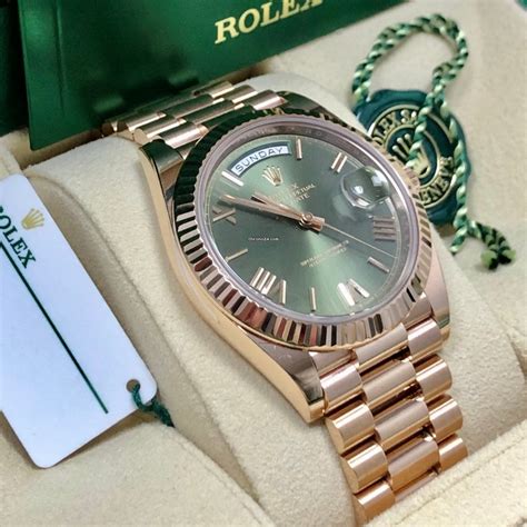 rolex day date president olive green